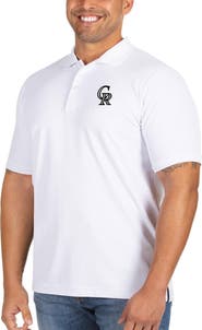 ANTIGUA Men's Antigua White Colorado Rockies Big & Tall Legacy Pique Polo