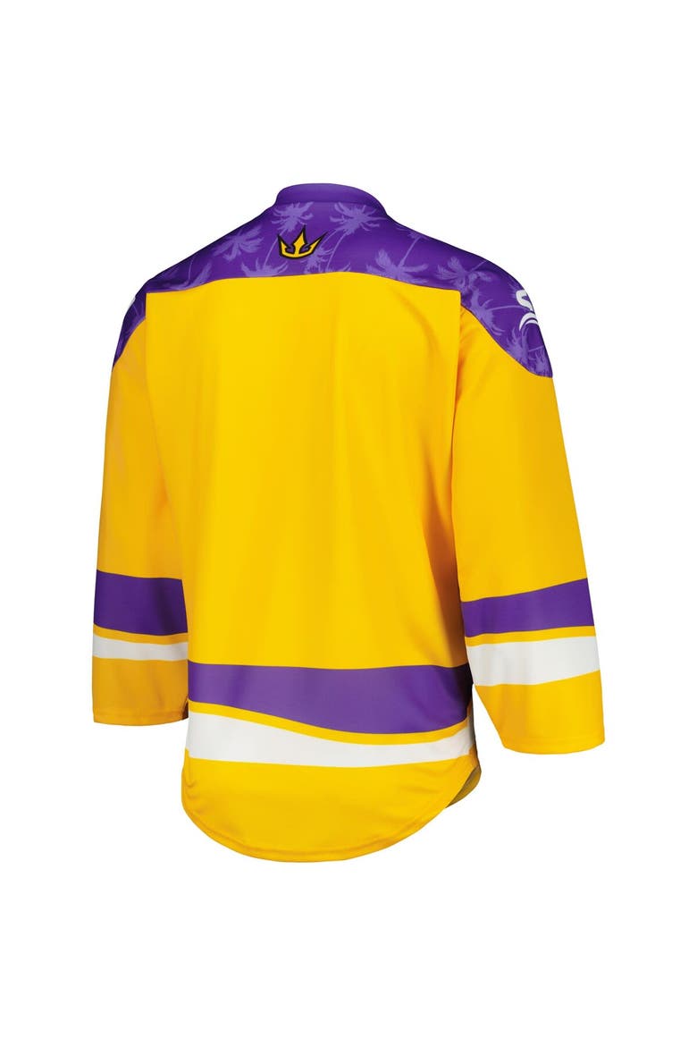 Men's Gold/Purple San Diego Seals Replica Jersey, Alternate, color, Gold
