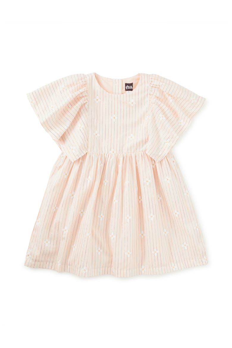 Butterfly Sleeve Twirl Dress, Main, color, Floral Stripe