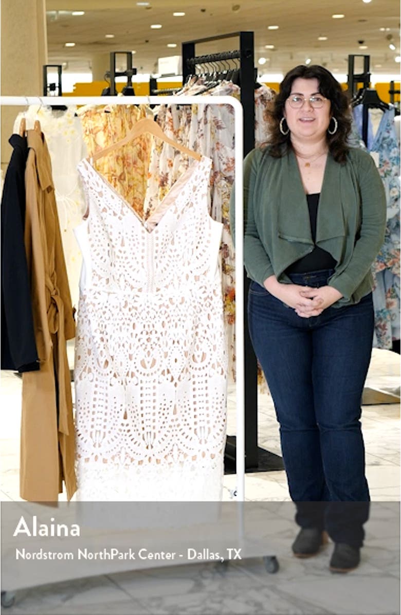 All Class Lace Overlay Sheath Dress, sales video thumbnail