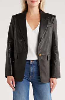Veronica Beard Vega Leather Dickey Jacket