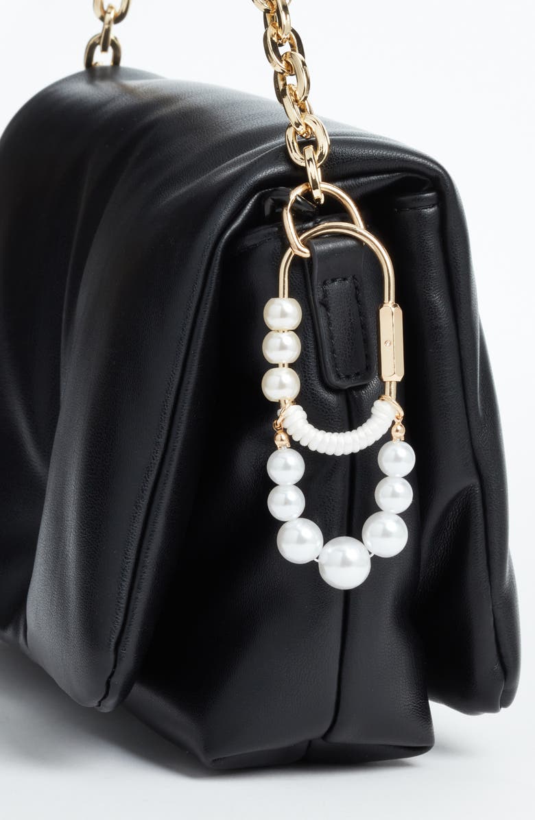 Chelsea28 Beaded Faux Pearl Carabiner Bag Charm, Alternate, color, White Multi- Gold