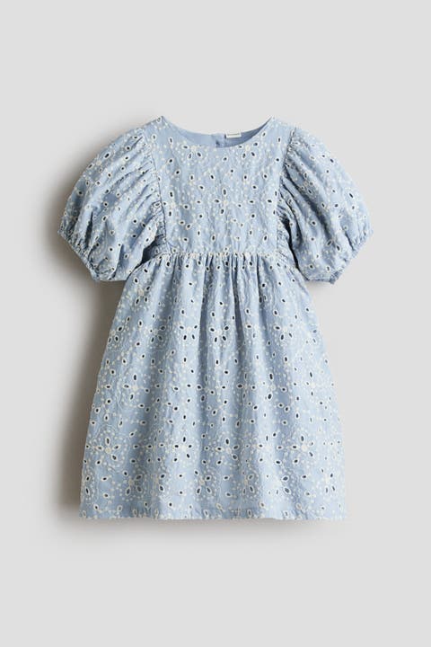 Eyelet-embroidered cotton dress