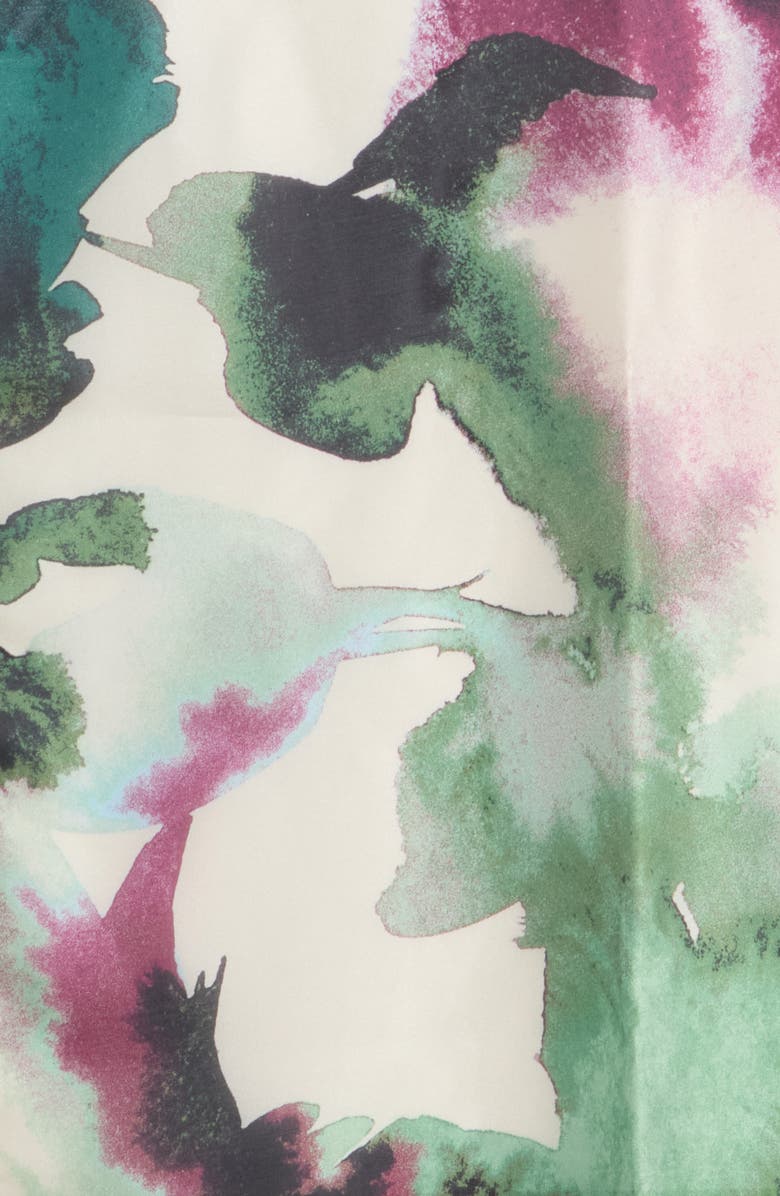 Vince Camuto Ink Bloom Oblong Scarf, Alternate, color, Green Multi