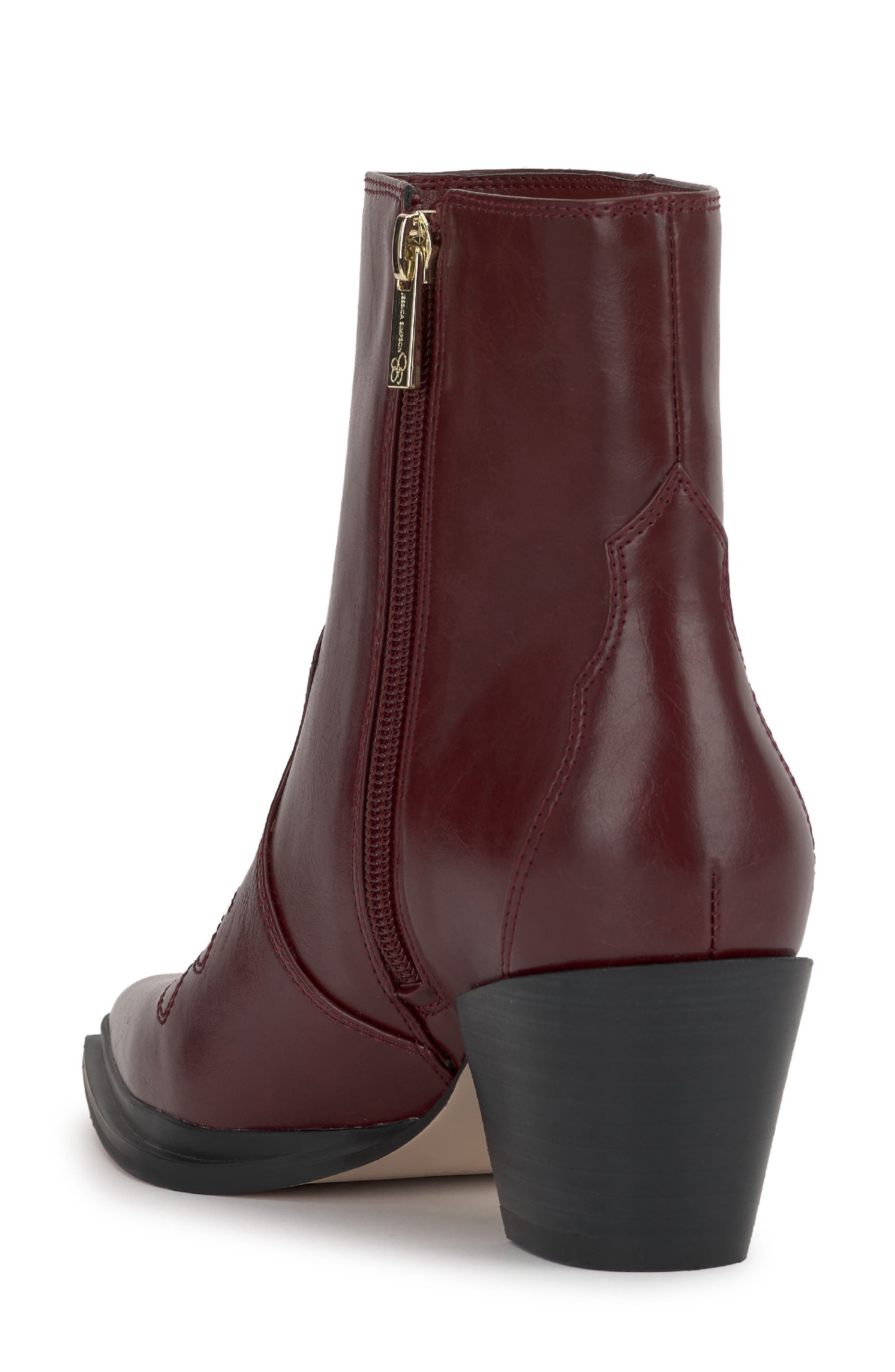 Helvona Pointed Toe Bootie, Alternate, color, DARK GRANADA LXVCLL
