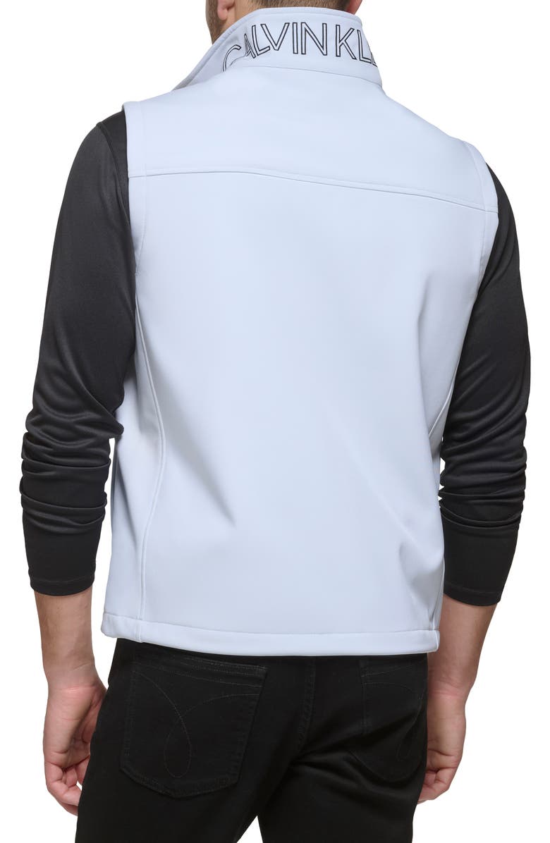Calvin Klein Softshell Fleece Vest, Alternate, color, White