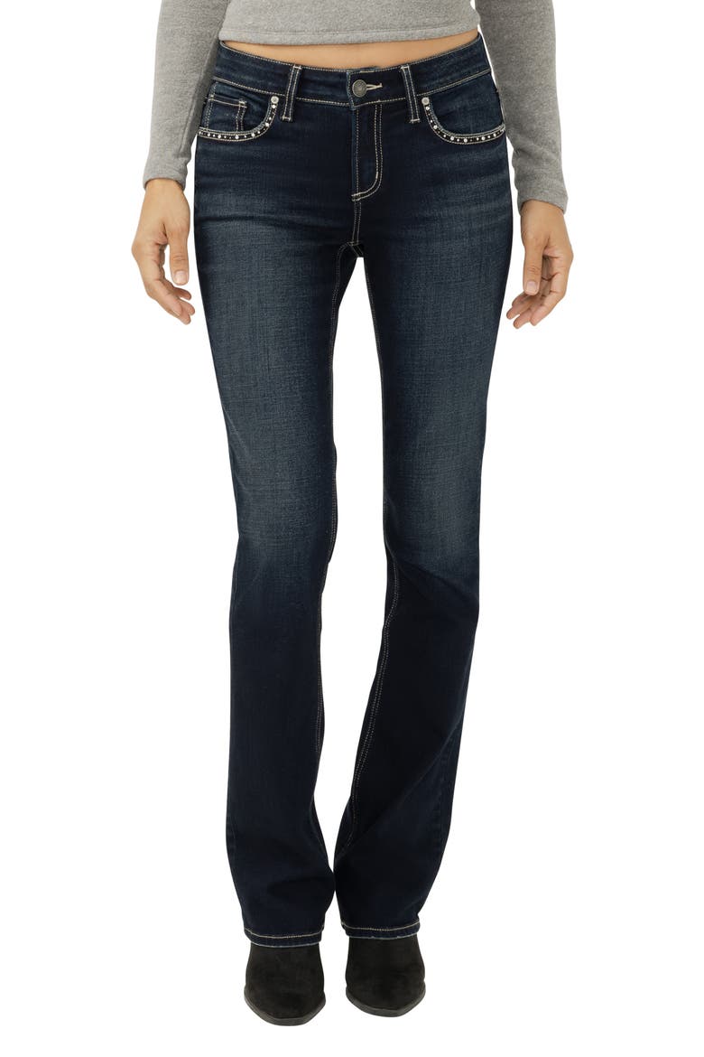 Elyse Slim Bootcut Jeans, Main, color, AURORA