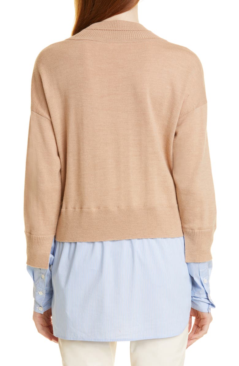 Veronica Beard Beri Mixed Media Pullover, Alternate, color,