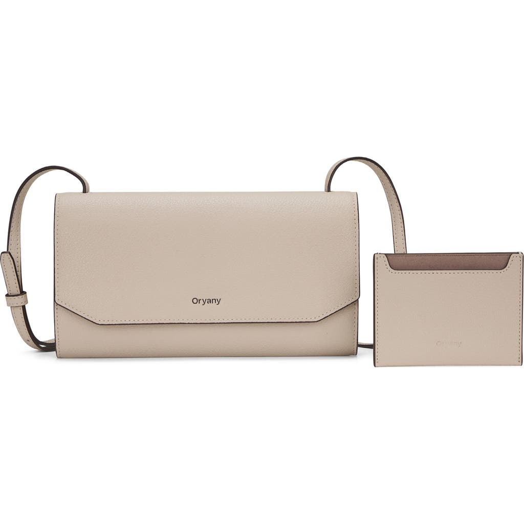 Oryany Mandy Leather Crossbody Wallet In Cream