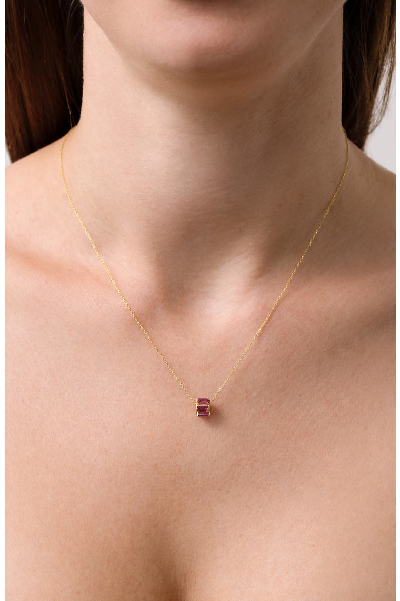 14K Gold Topaz Necklace, Alternate, color, 14KY 6BTBG0.75