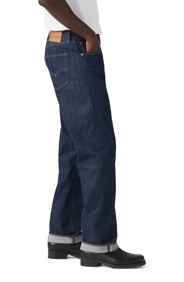 Levi's<sup>®</sup> 501<sup>®</sup> Original Straight Leg Selvedge Jeans, Alternate, color,