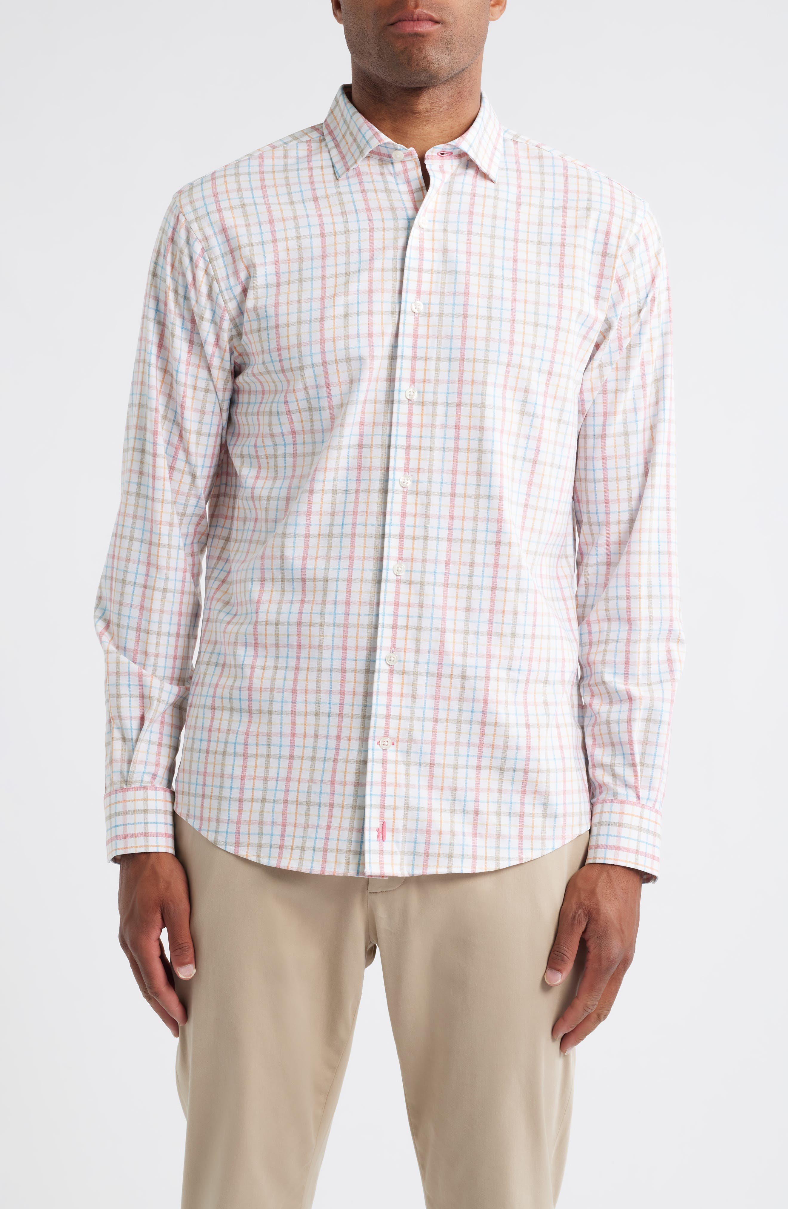 Maarten Plaid Performance Button-Up Shirt - image 3