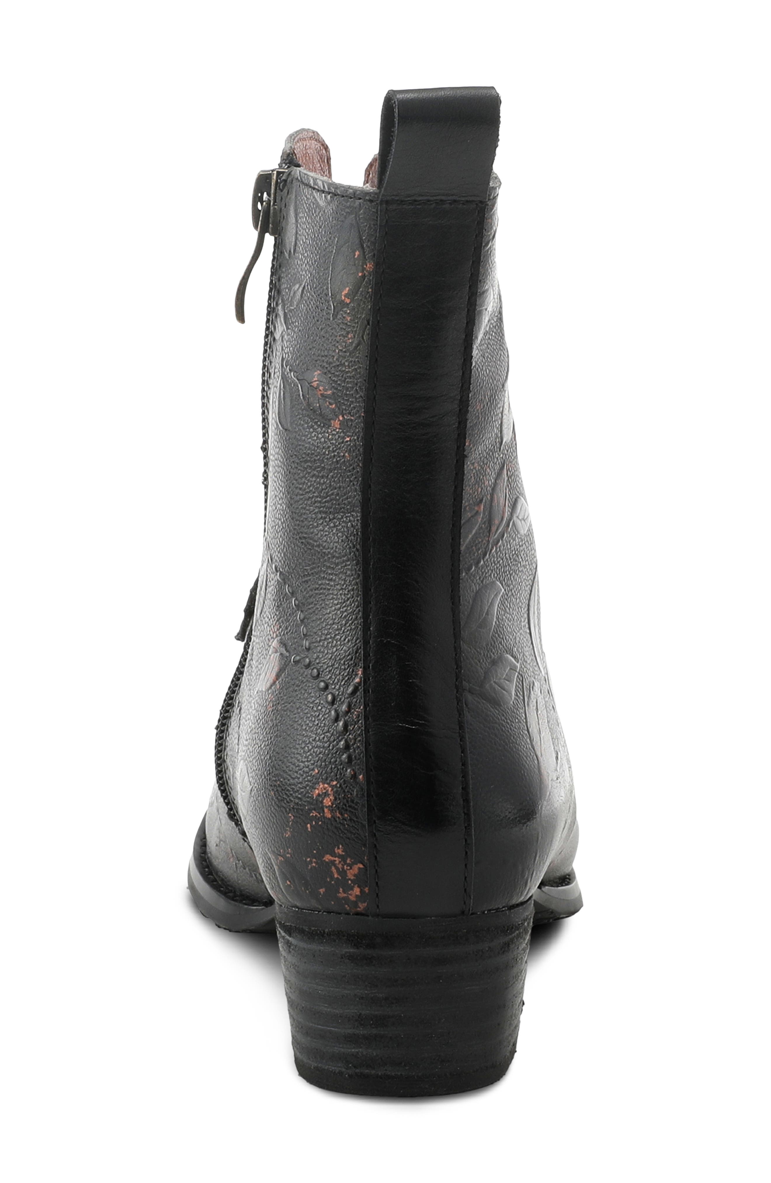 L'Artiste by Spring Step Imemine Floral Embossed Bootie, Alternate, color, 