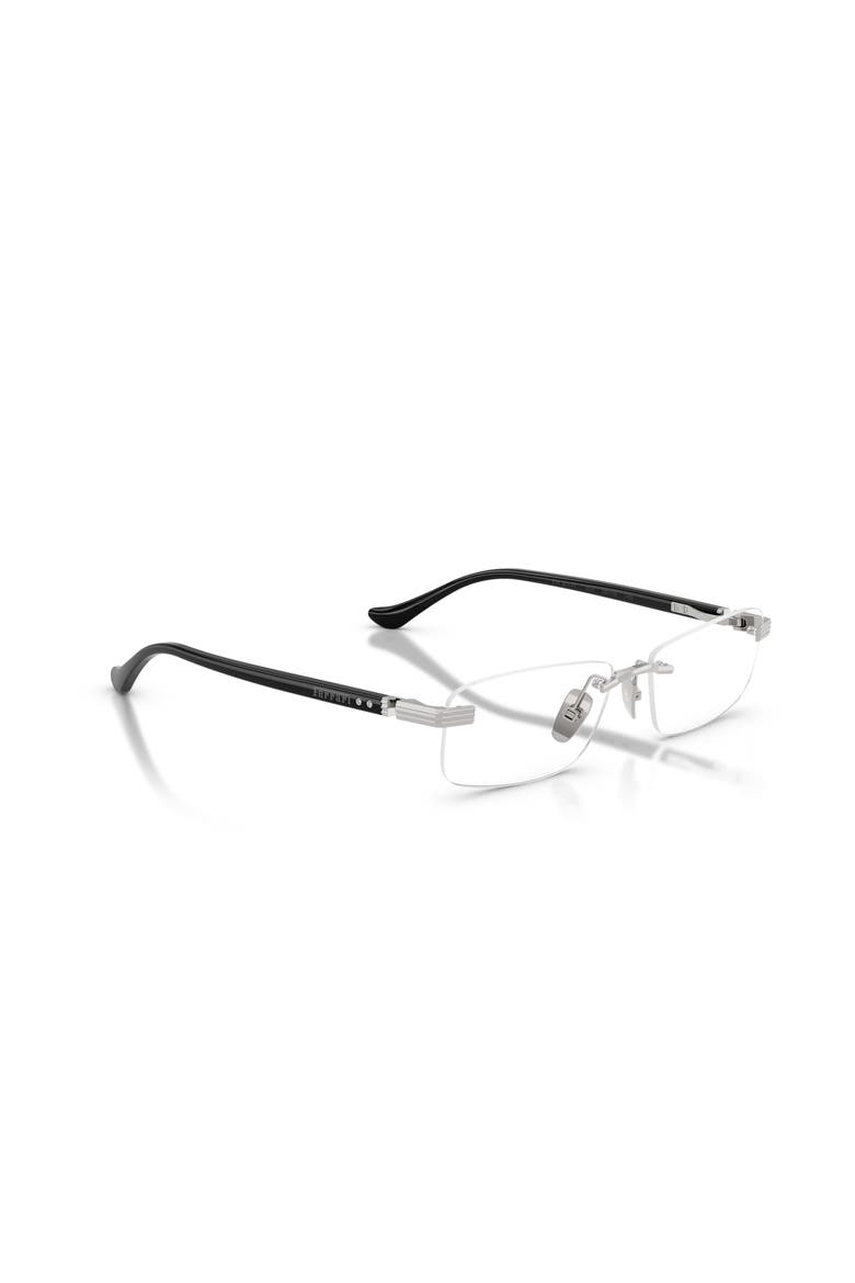 56mm Rectangle optical glasses, Alternate, color, Silver