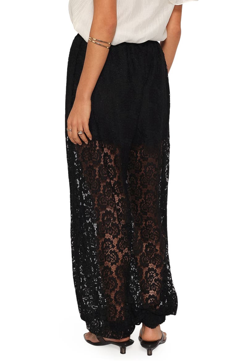 Chloe High Waist Balloon Lace Pants, Alternate, color, BLACK