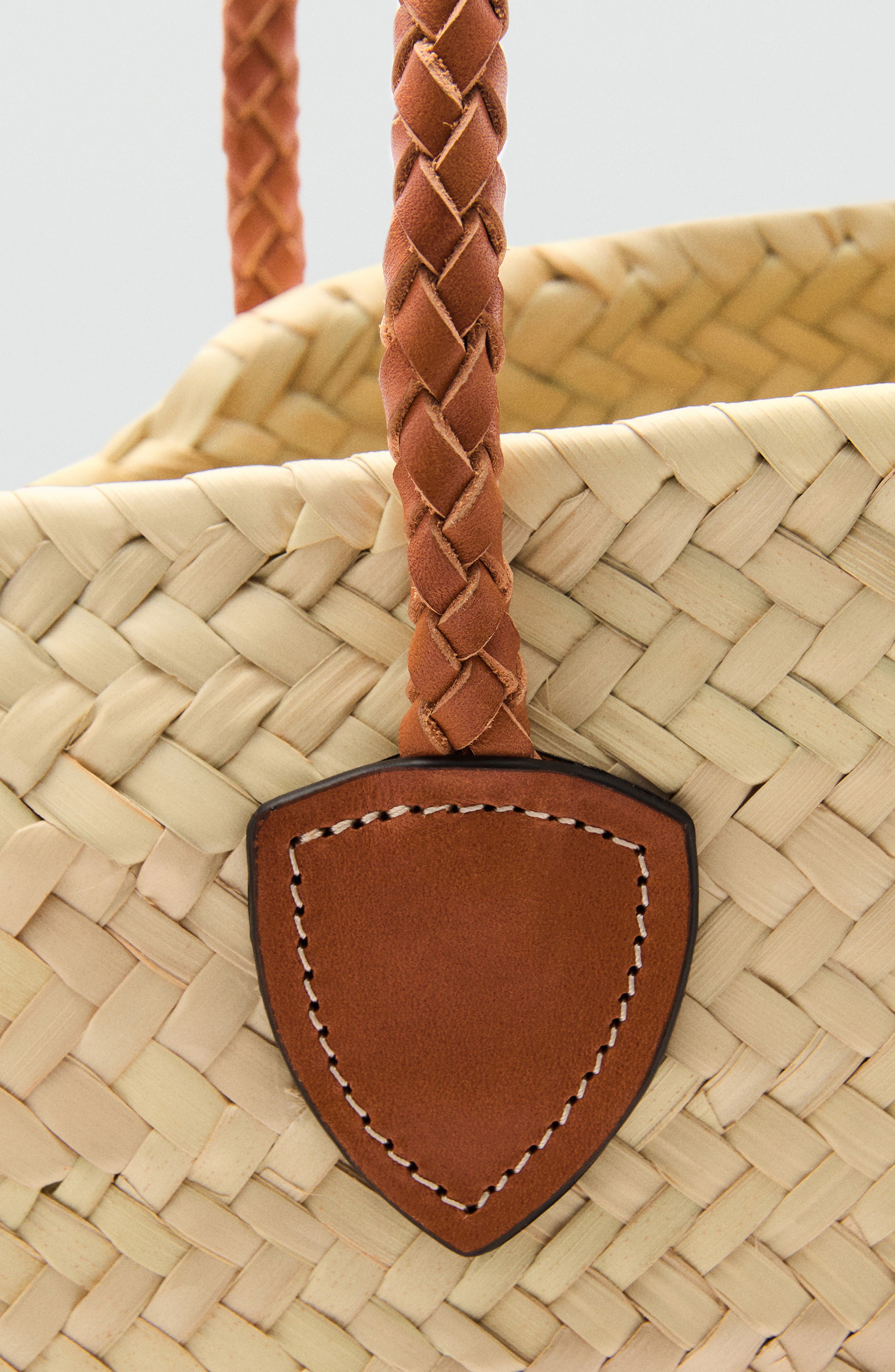 MANGO Double Strap Basket Bag, Alternate, color, 