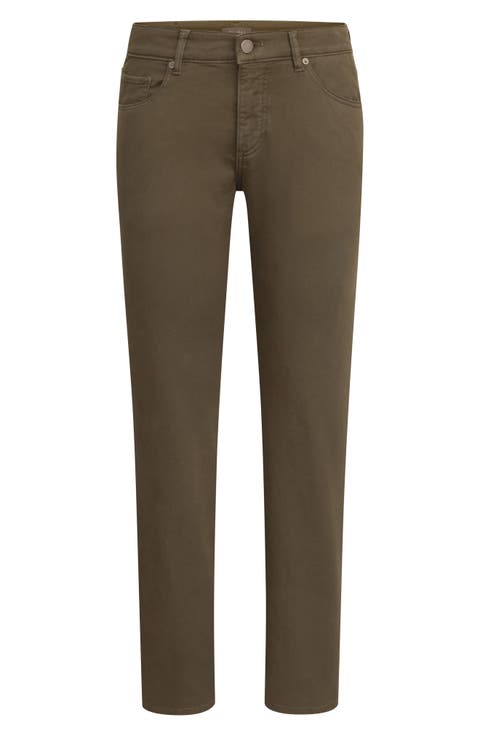 Avery Relaxed Straight Leg Jeans (Olive Twill) (Regular & Big)
