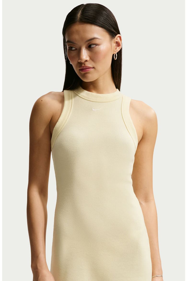 Sportswear Chill Knit Rib Tank Dress, Alternate, color, ALABASTER/ SAIL