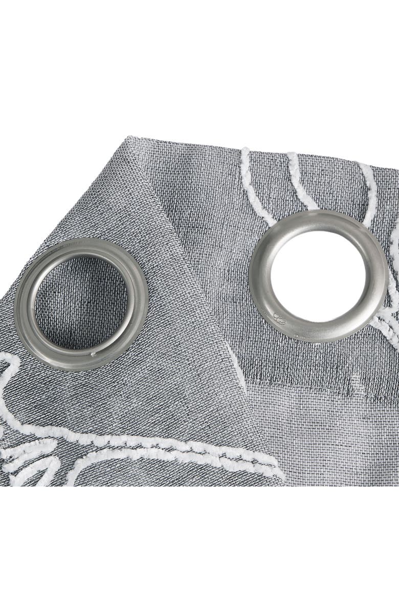 DAINTY HOME Stella Set of 2 Sheer Panel Curtains, Alternate, color, Silver