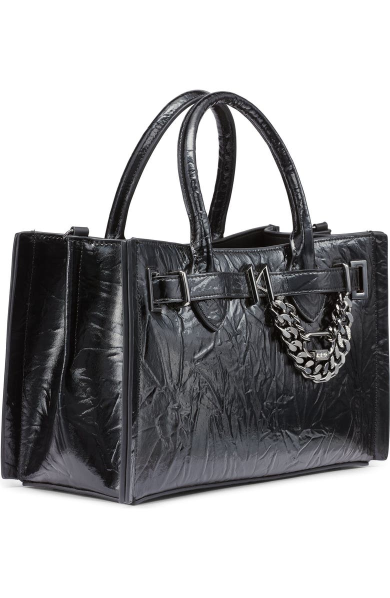 KARL LAGERFELD PARIS Cerise Leather Satchel, Alternate, color,