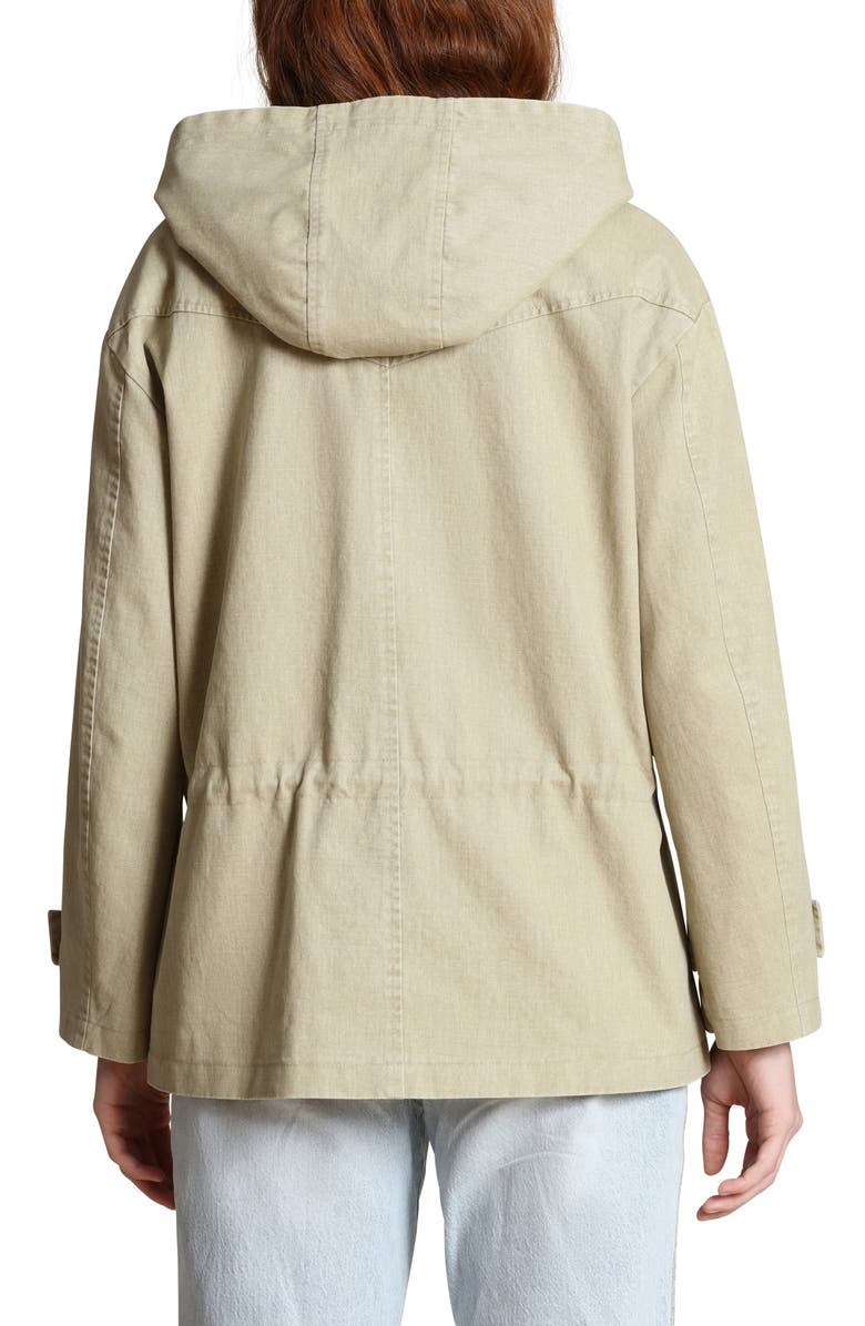 Avec Les Filles Hooded Cotton Field Jacket, Alternate, color, Rattan Washed