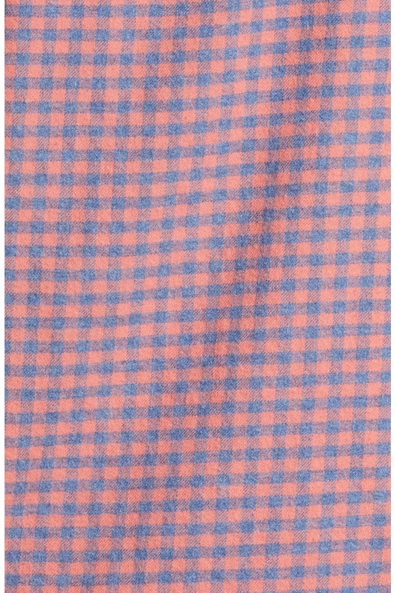 Stretch Seaview Check Flannel Button-Up Shirt, Alternate, color, BLUE ROSE GINGHAM