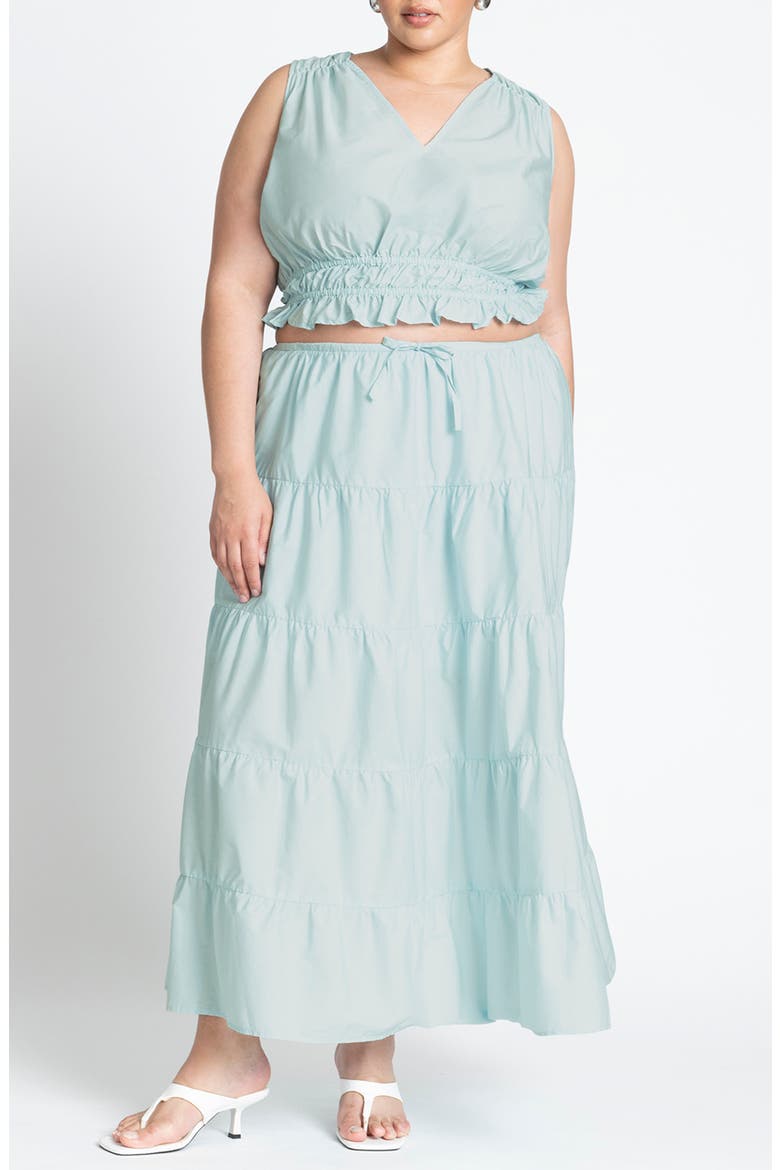 Tiered Maxi Skirt, Alternate, color, STARLIGHT BLUE