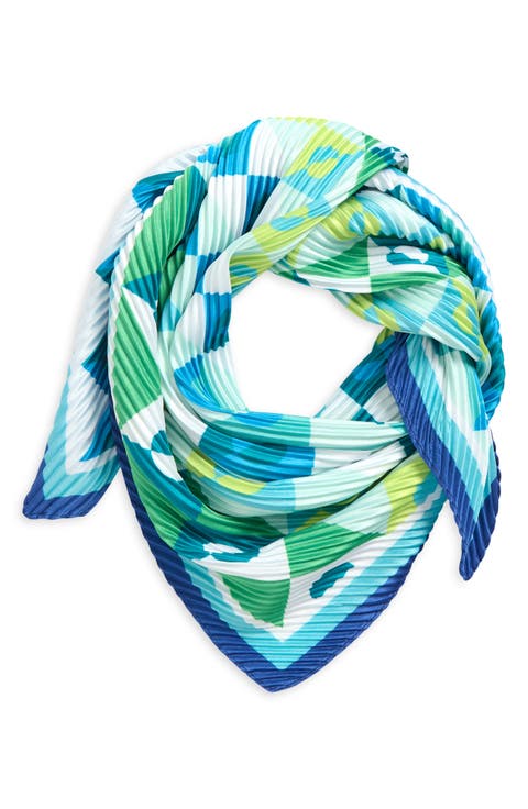 Mosaic Geo Pleated Diamond Scarf