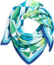 Echo Mosaic Geo Pleated Diamond Scarf
