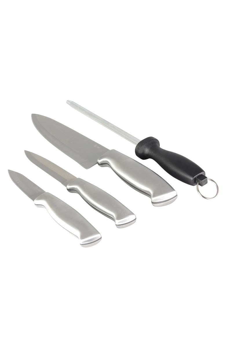 Baldwyn 4 Piece Stainless Steel Cutlery Knife Set, Main, color, Silver