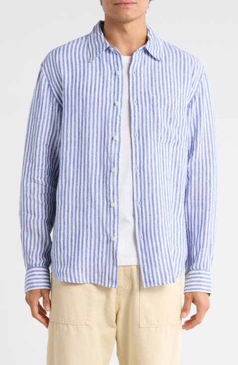 Linen & Organic Cotton Button-Up Shirt