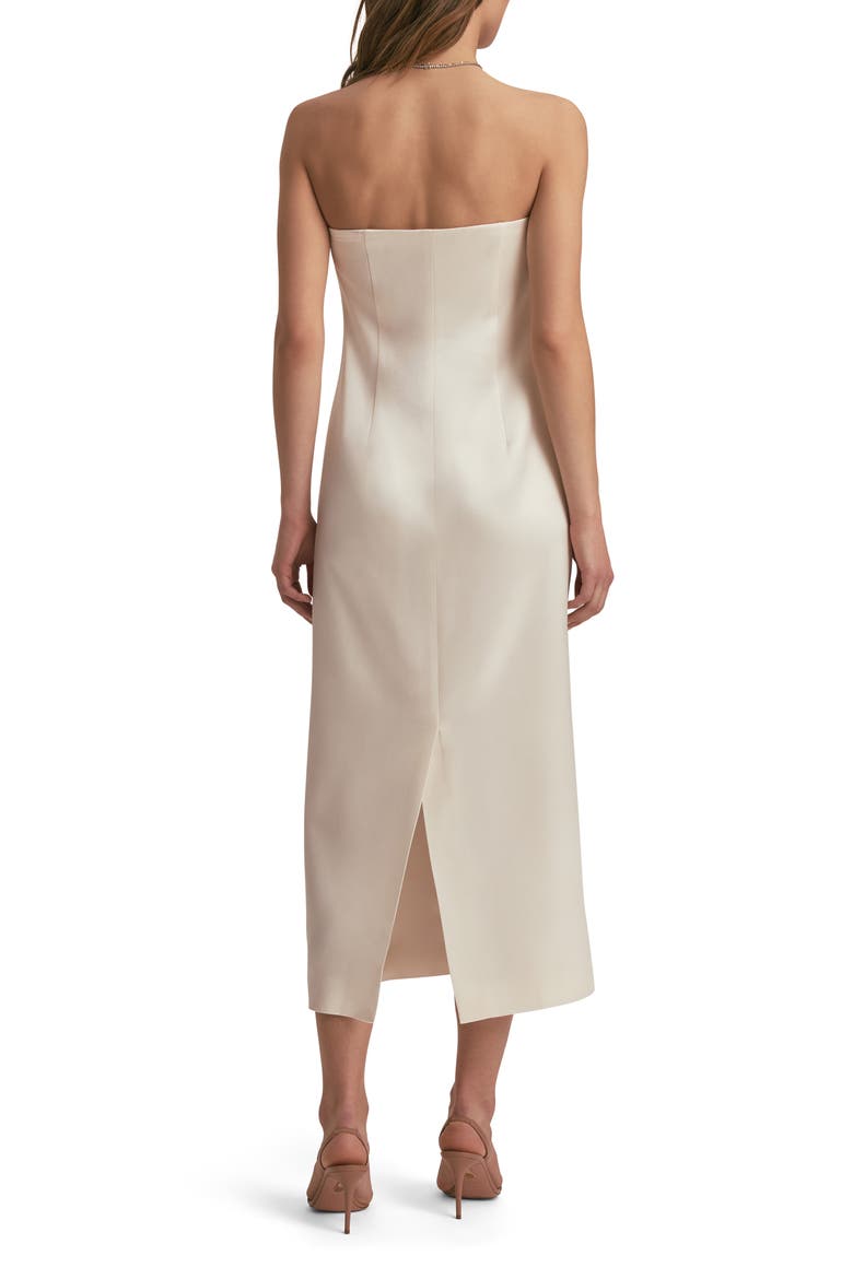 The Don't Overthink It Strapless Satin Dress, Alternate, color, IVORY