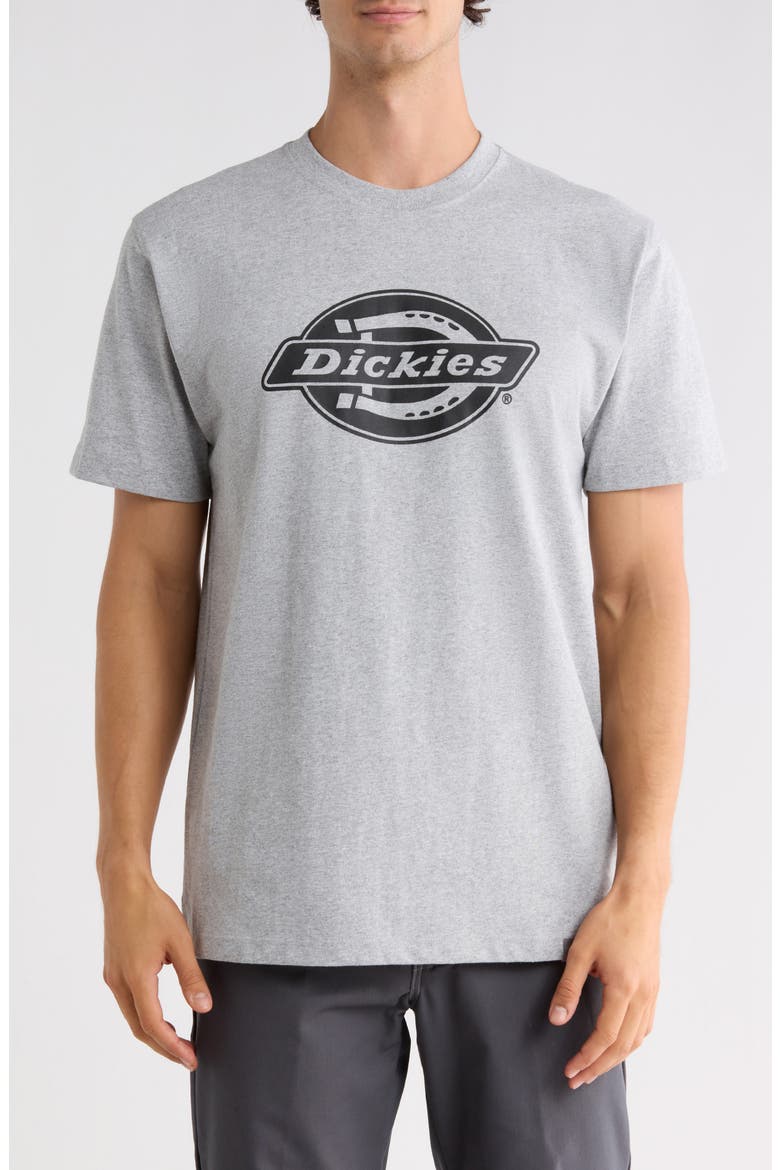 Logo Chest Graphic Tee, Main, color, HEATHER GRAY