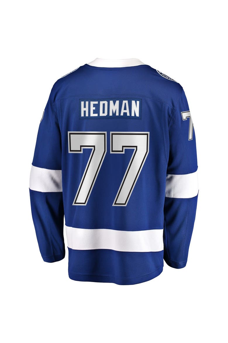 Men's Fanatics Branded Victor Hedman Blue Tampa Bay Lightning Home Premier Breakaway Player Jersey, Alternate, color, Blue