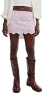 Free People Eyes On You Floral Eyelet Embroidered Miniskort
