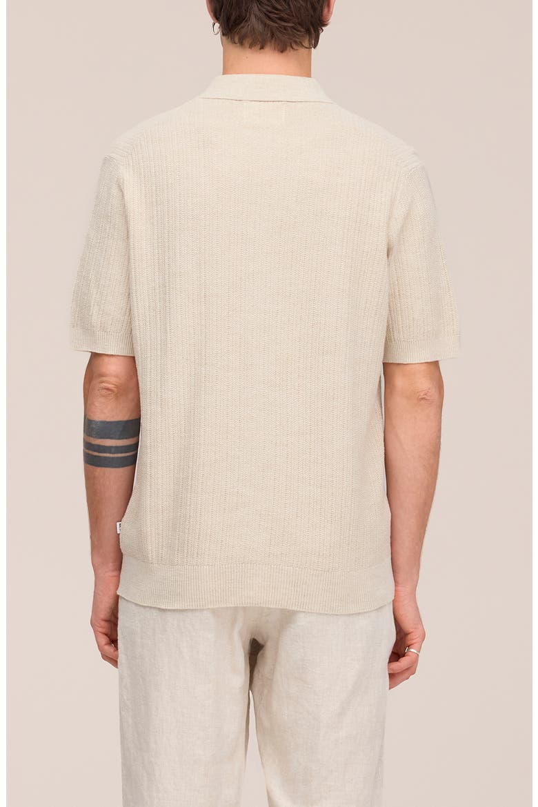 Nolan 6695 Organic Cotton Polo Cardigan, Alternate, color, IVORY MOULINE