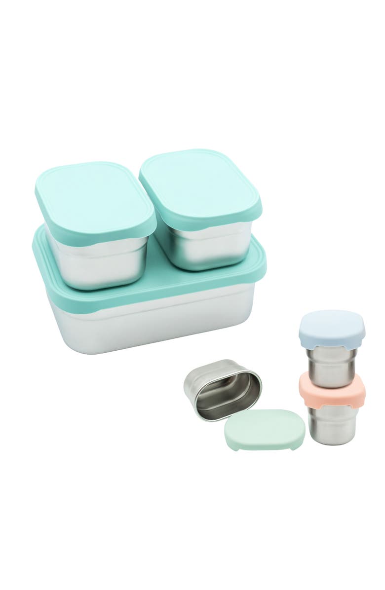 WeeSprout Stainless Steel Lunch Box Set with Dip Containers, Main, color, Variety 3