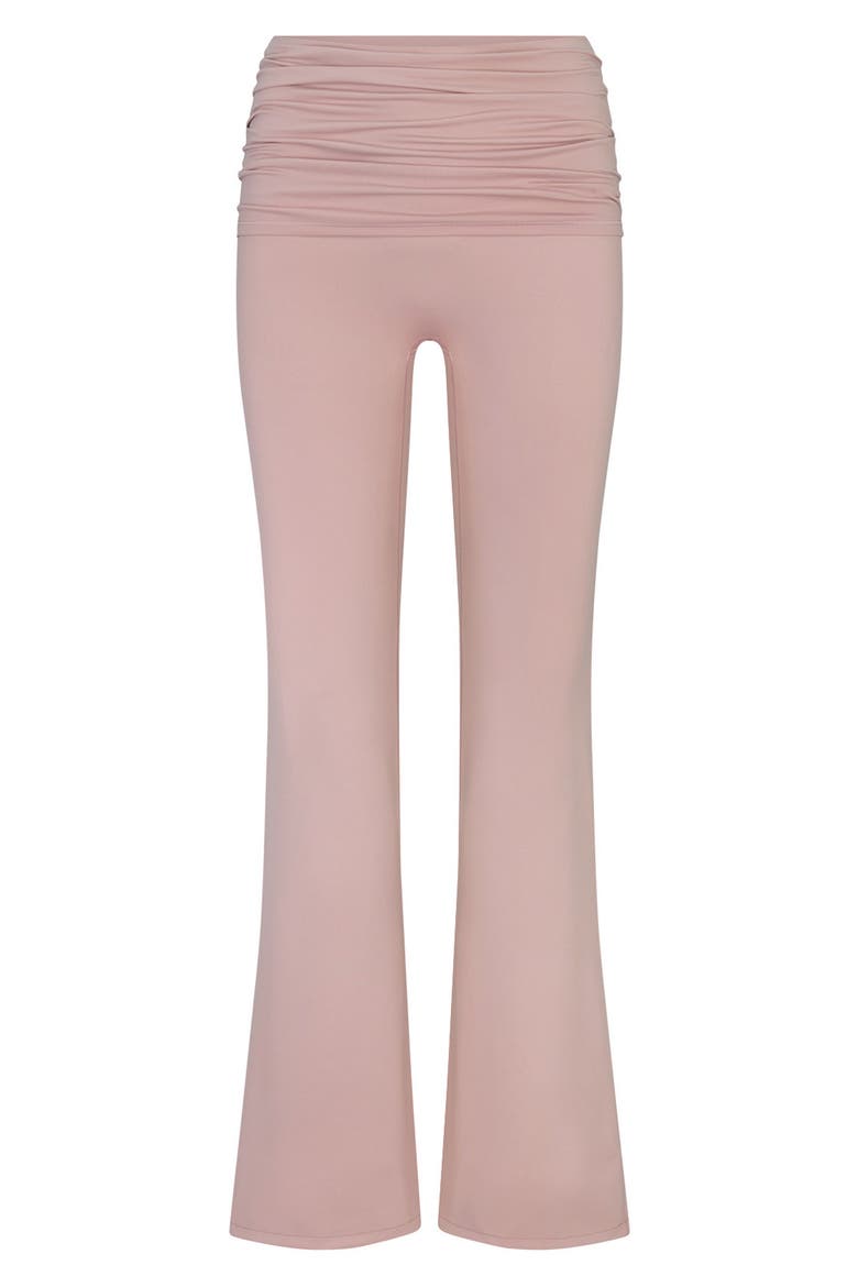 Matte Flared Foldover Waist Pants, Alternate, color, HIMALAYAN