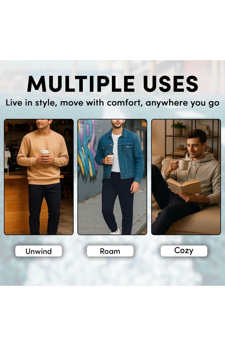 BenBen Mens Ultra Soft Single Pack Sweatpants, Alternate, color, Black