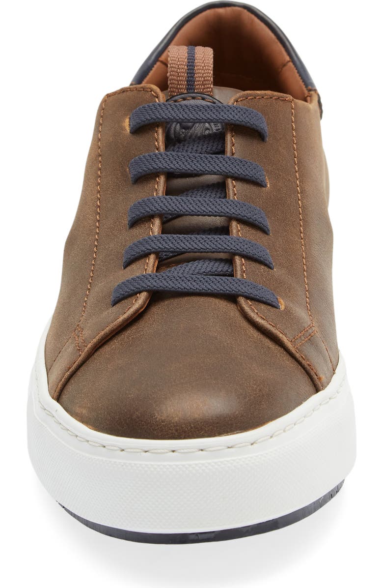 Johnston & Murphy Anson Lace to Toe Sneaker, Alternate, color, Brown Full Grain
