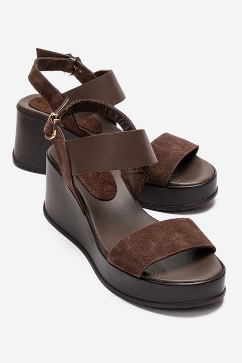 Lolanthe Leather Wedge Sandal