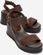 Forever & Always Shoes Lolanthe Leather Wedge Sandal