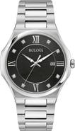BULOVA Classic Diamond Bracelet Watch, 41mm x 8mm