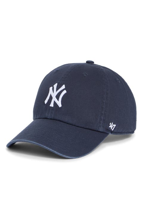 Yankees Serif Cotton Twill Baseball Cap