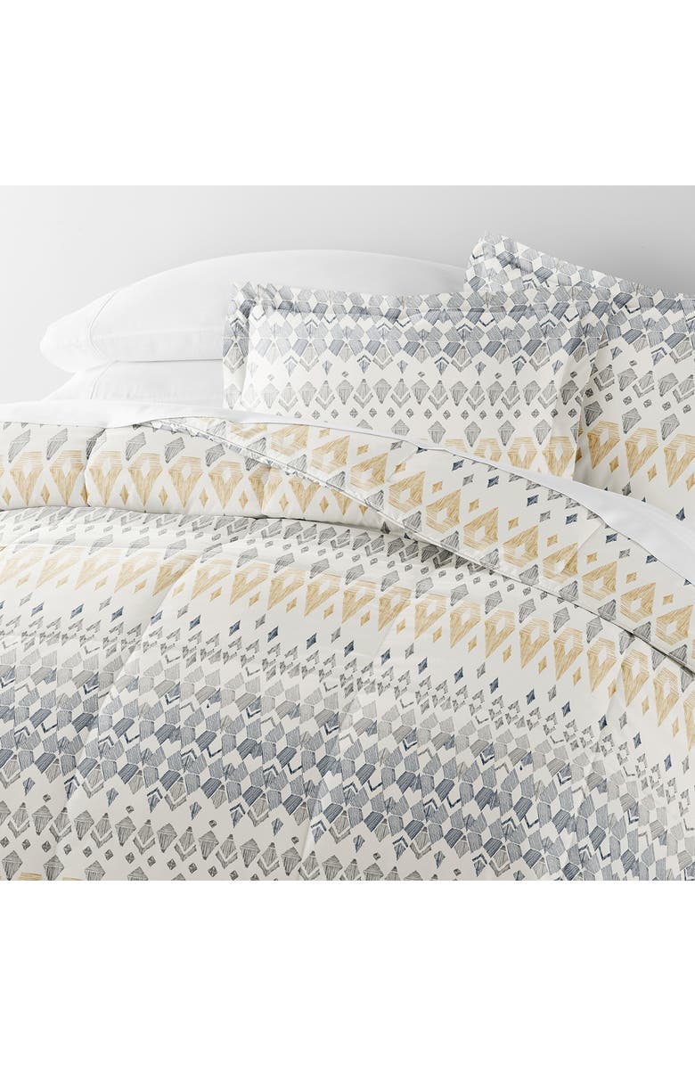 HOMESPUN Geo Print 3-Piece Comforter Set, Alternate, color, Gray