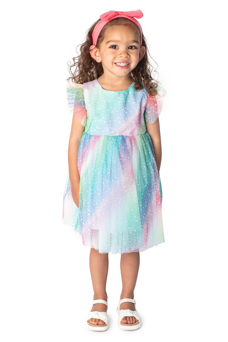 Rainbow Tulle Dress, Alternate, color, RAINBOW