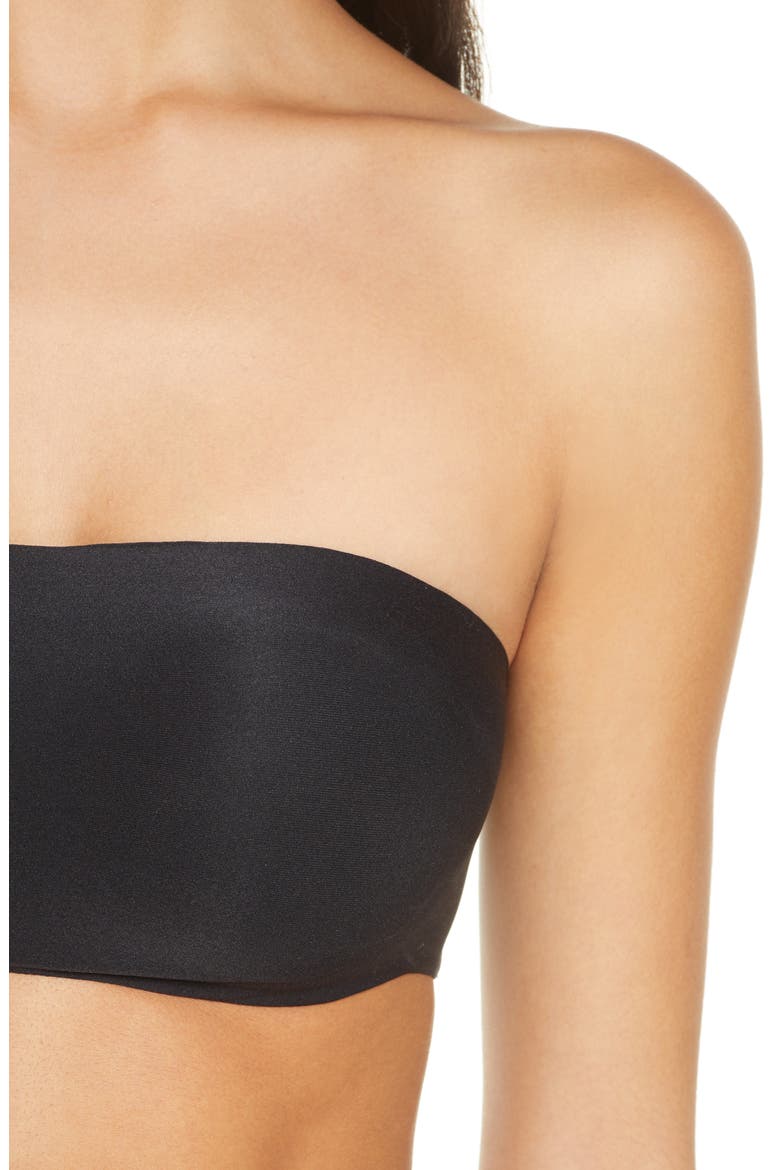 Soft Stretch Padded Bandeau Bralette, Alternate, color, BLACK