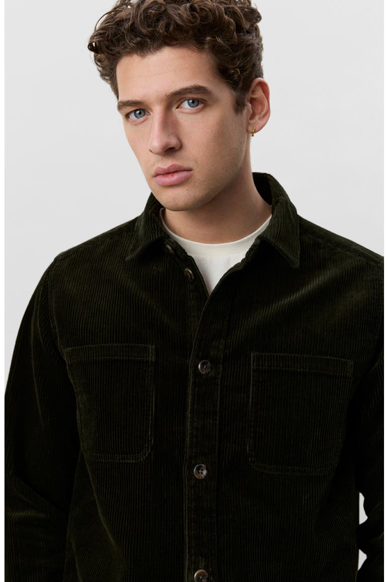Corduroy Overshirt, Alternate, color, ROSIN GREEN