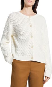 Theory Textured Organic Cotton Cardigan