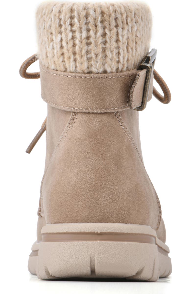 CLIFFS BY WHITE MOUNTAIN Hearty Knit Collar Lace-Up Boot, Alternate, color, Natural/ Fabric/ Sweat